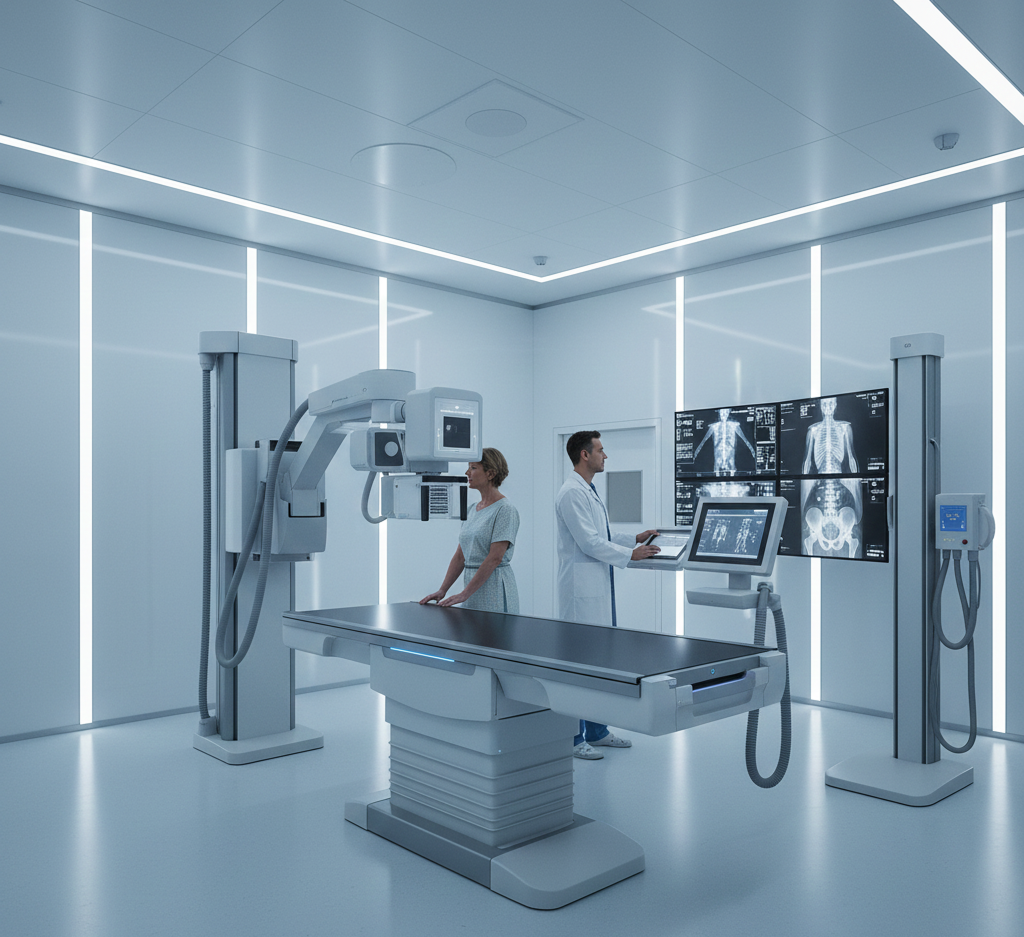 Modern Digital X-ray Suite with Technicians